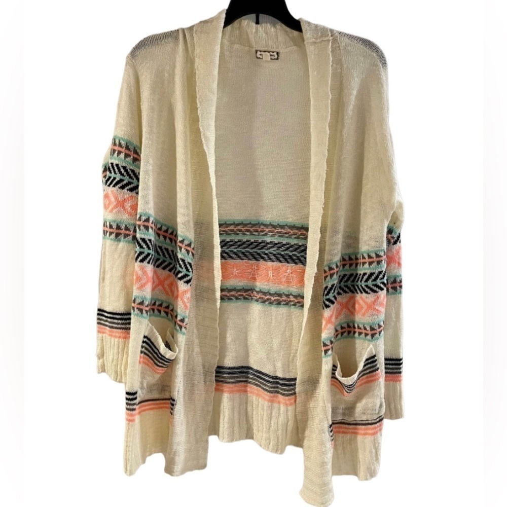 Womens Eyeshadow brand Aztec design cardigan.